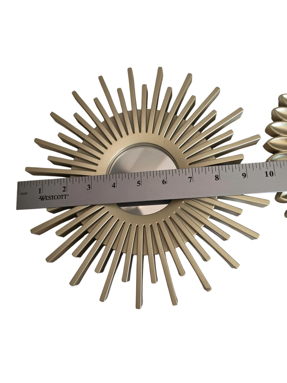 Lightweight Gold Decorative Sunburst Wall Mirror Decor Set - 3 Piece